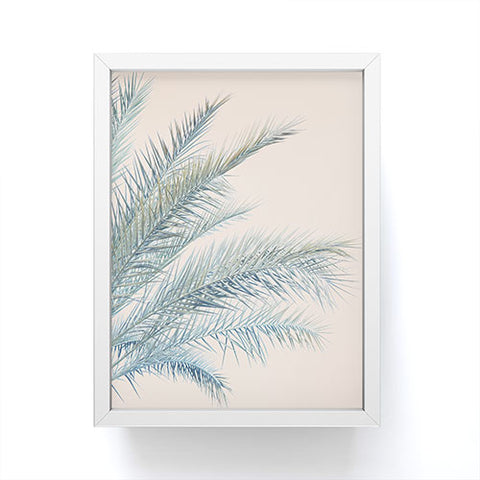 Eye Poetry Photography Tropical Palms on Blush Pink Boho Nature Framed Mini Art Print