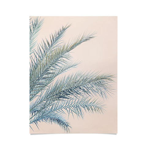 Eye Poetry Photography Tropical Palms on Blush Pink Boho Nature Poster