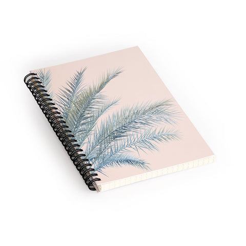 Eye Poetry Photography Tropical Palms on Blush Pink Boho Nature Spiral Notebook