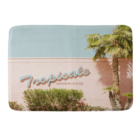 Eye Poetry Photography Tropicale Lounge Retro Palm Springs Memory Foam Bath Mat