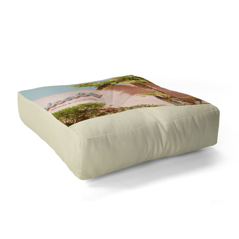 Eye Poetry Photography Tropicale Lounge Retro Palm Springs Floor Pillow Square