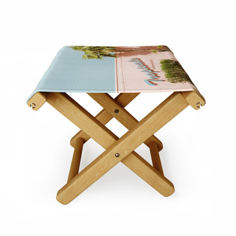 Eye Poetry Photography Tropicale Lounge Retro Palm Springs Folding Stool