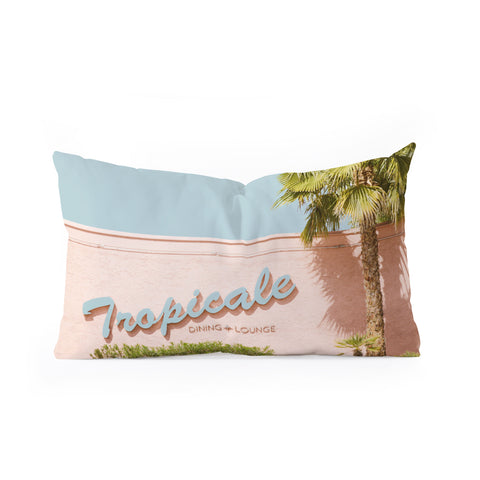 Eye Poetry Photography Tropicale Lounge Retro Palm Springs Oblong Throw Pillow