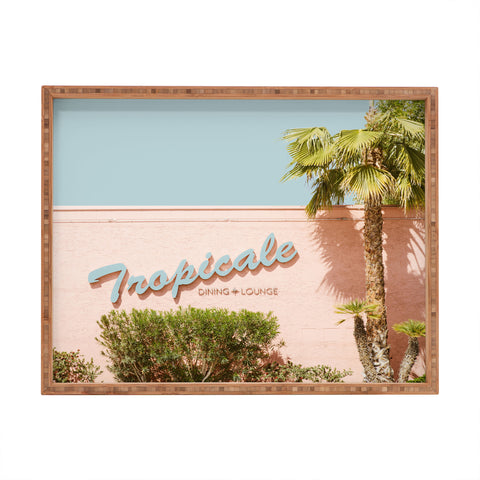 Eye Poetry Photography Tropicale Lounge Retro Palm Springs Rectangular Tray