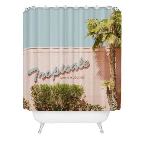 Eye Poetry Photography Tropicale Lounge Retro Palm Springs Shower Curtain