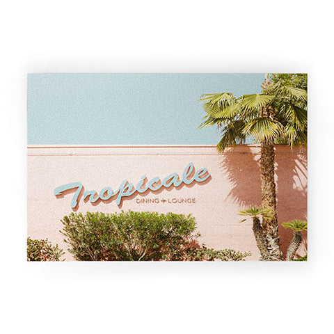 Eye Poetry Photography Tropicale Lounge Retro Palm Springs Welcome Mat