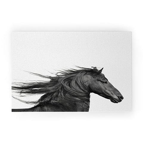 Eye Poetry Photography Wild Horse Photography in Black and White Welcome Mat