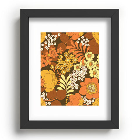 Eyestigmatic Design Brown Yellow Orange Ivory Retro Recessed Framing Rectangle