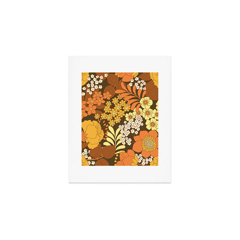 Eyestigmatic Design Brown Yellow Orange Ivory Retro Art Print