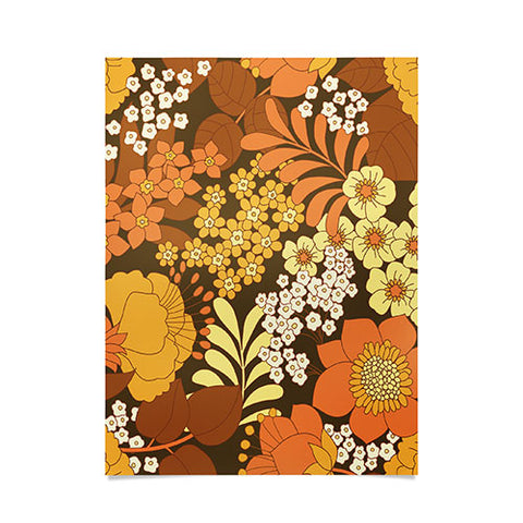 Eyestigmatic Design Brown Yellow Orange Ivory Retro Poster