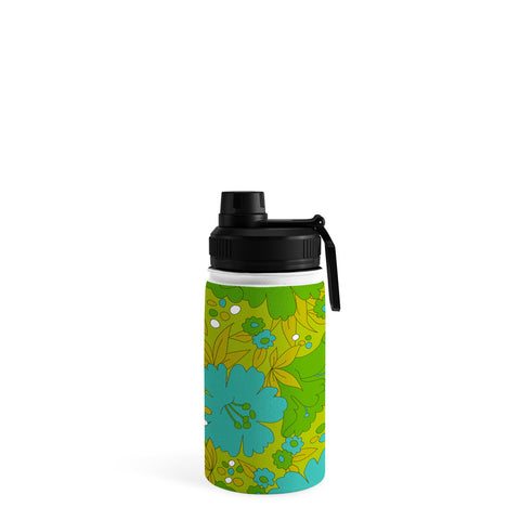 Eyestigmatic Design Green Turquoise and White Retro Water Bottle