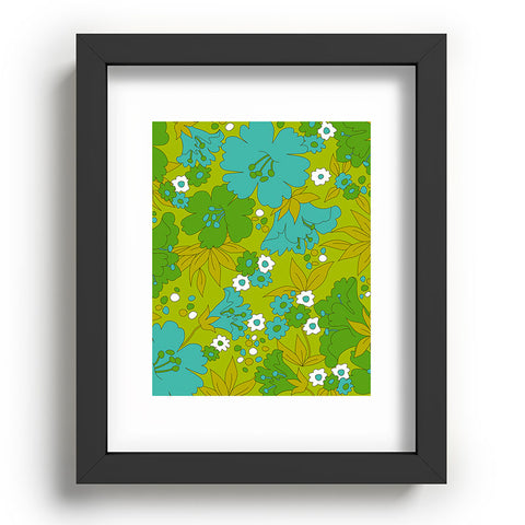 Eyestigmatic Design Green Turquoise and White Retro Recessed Framing Rectangle