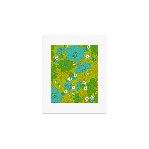 Eyestigmatic Design Green Turquoise and White Retro Art Print