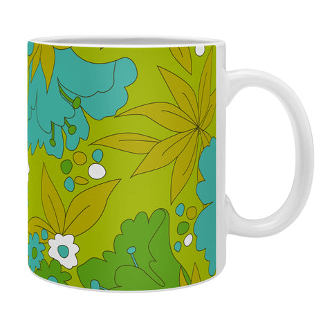 Eyestigmatic Design Green Turquoise and White Retro Coffee Mug