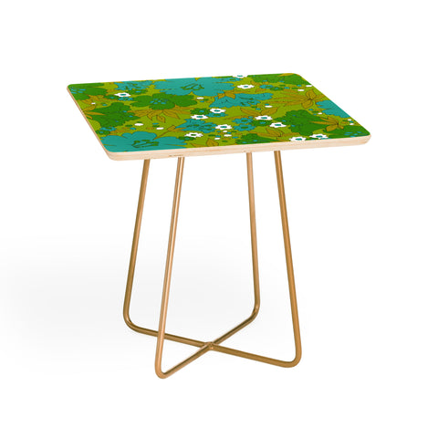 Eyestigmatic Design Green Turquoise and White Retro Side Table