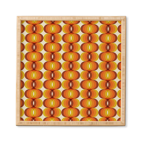 Eyestigmatic Design Orange Brown and Ivory Retro 1960s Framed Wall Art