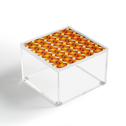 Eyestigmatic Design Orange Brown and Ivory Retro 1960s Acrylic Box