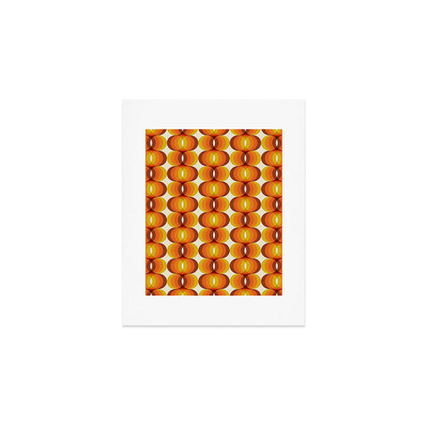 Eyestigmatic Design Orange Brown and Ivory Retro 1960s Art Print