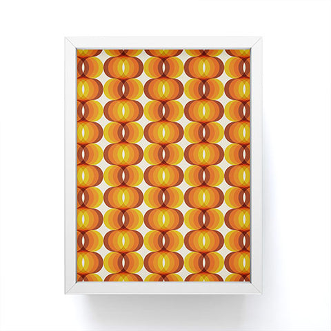 Eyestigmatic Design Orange Brown and Ivory Retro 1960s Framed Mini Art Print