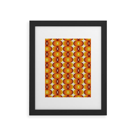 Eyestigmatic Design Orange Brown and Ivory Retro 1960s Framed Art Print