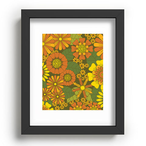 Eyestigmatic Design Orange Brown Yellow and Green Recessed Framing Rectangle