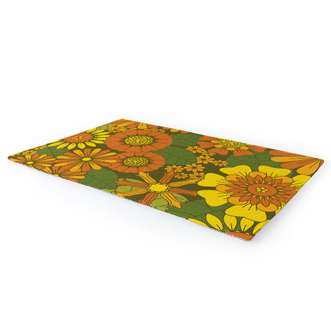 Eyestigmatic Design Orange Brown Yellow and Green Area Rug