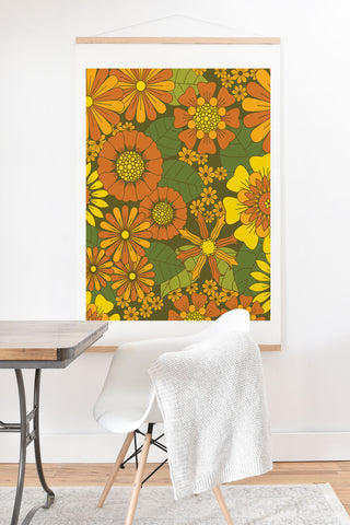 Eyestigmatic Design Orange Brown Yellow and Green Art Print And Hanger