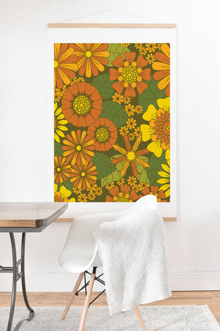 Eyestigmatic Design Orange Brown Yellow and Green Art Print And Hanger