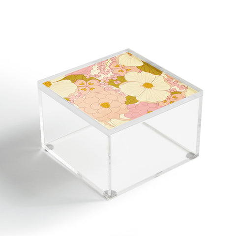 Eyestigmatic Design Pink Pastel Vintage Floral Acrylic Box
