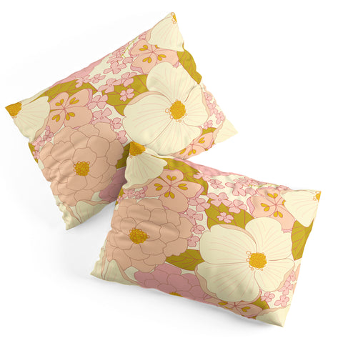 Eyestigmatic Design Pink Pastel Vintage Floral Pillow Shams