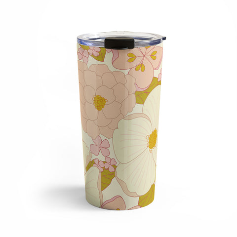 Eyestigmatic Design Pink Pastel Vintage Floral Travel Mug