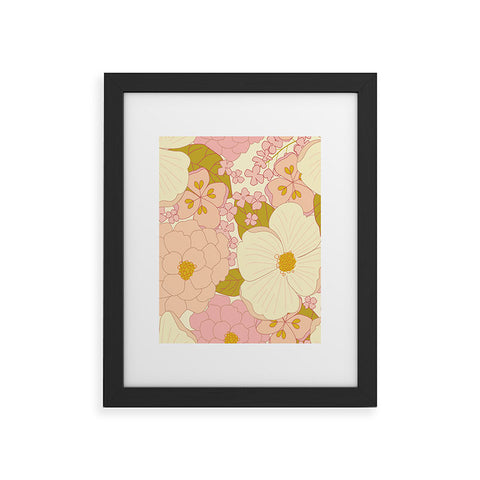 Eyestigmatic Design Pink Pastel Vintage Floral Framed Art Print