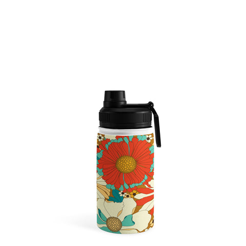 Eyestigmatic Design Red Orange Turquoise Brown Retro Water Bottle