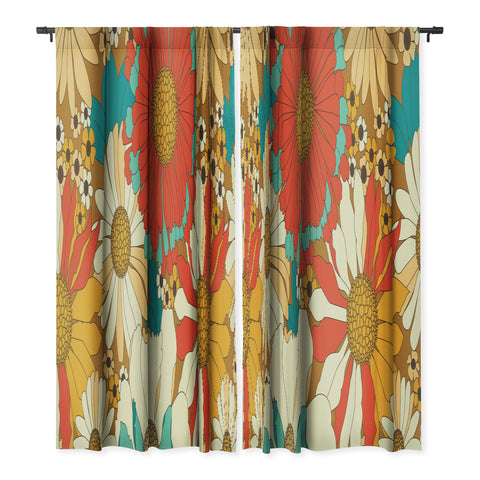 Eyestigmatic Design Red Orange Turquoise Brown Retro Blackout Non Repeat