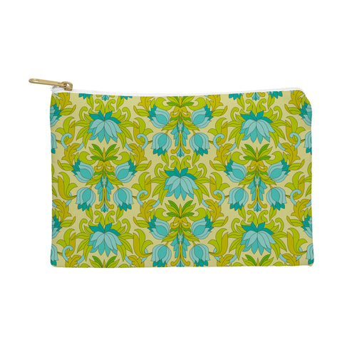 Eyestigmatic Design Turquoise and Green Leaves 1960s Pouch
