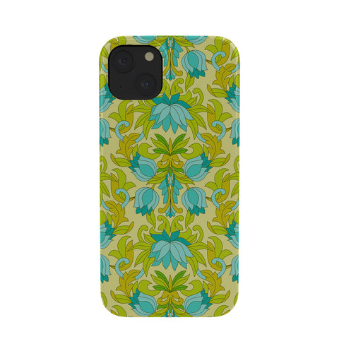 Eyestigmatic Design Turquoise and Green Leaves 1960s Phone Case