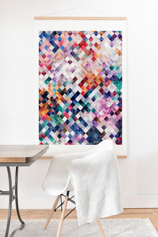 Fimbis Abstract Mosaic Art Print And Hanger