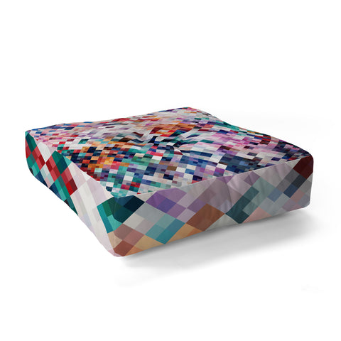 Fimbis Abstract Mosaic Floor Pillow Square