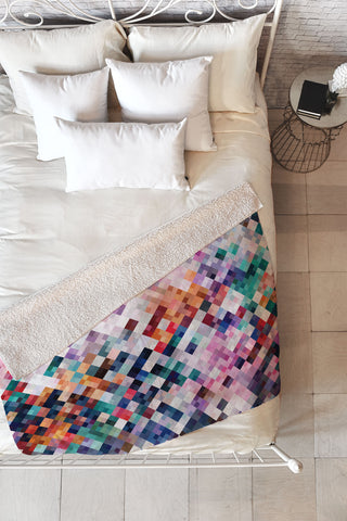 Fimbis Abstract Mosaic Fleece Throw Blanket