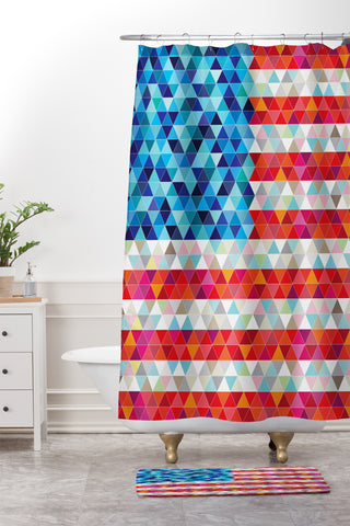 Fimbis America Shower Curtain And Mat