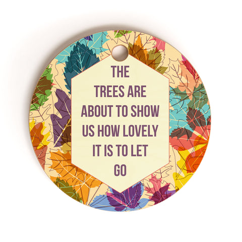 Fimbis Autumn Trees Cutting Board Round