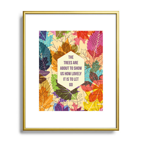 Fimbis Autumn Trees Metal Framed Art Print
