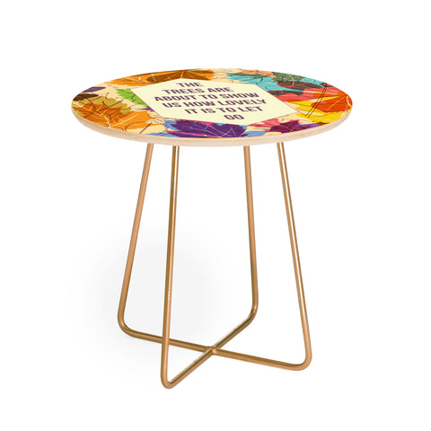 Fimbis Autumn Trees Round Side Table