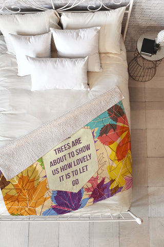 Fimbis Autumn Trees Fleece Throw Blanket