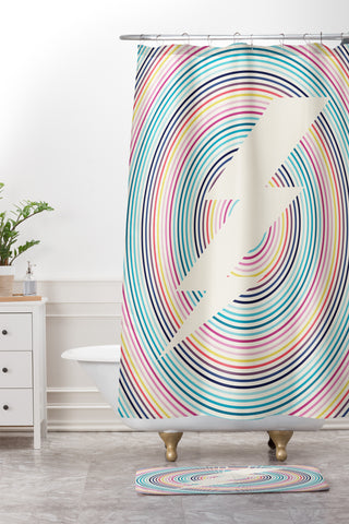 Fimbis Bolt Shower Curtain And Mat