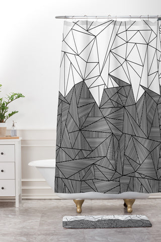 Fimbis Brandy Rays Shower Curtain And Mat