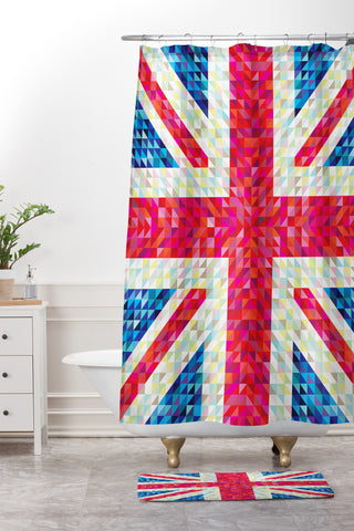 Fimbis Britain Shower Curtain And Mat