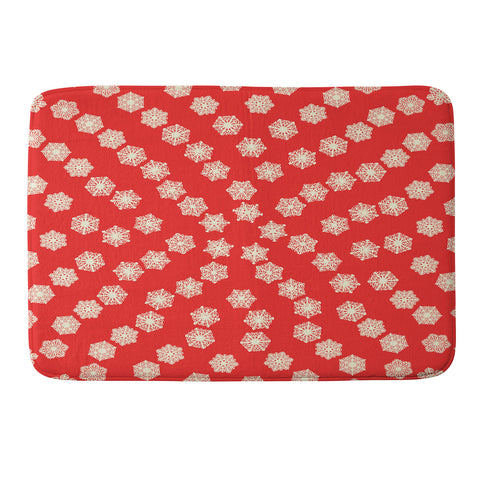 Fimbis Christmas Snowflakes Memory Foam Bath Mat