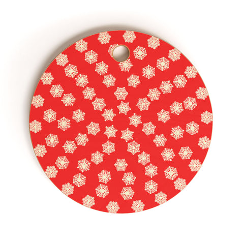 Fimbis Christmas Snowflakes Cutting Board Round