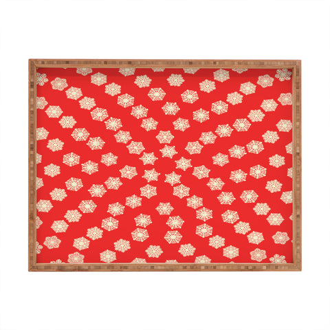 Fimbis Christmas Snowflakes Rectangular Tray